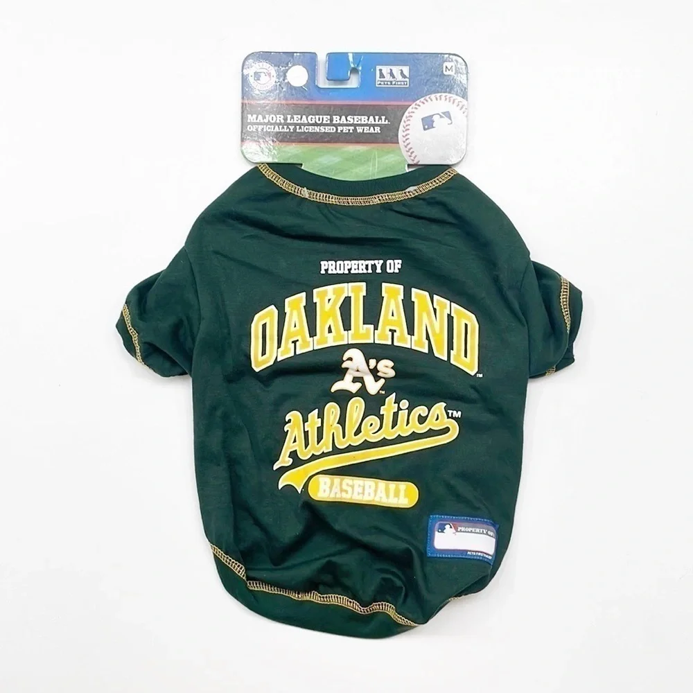 NEW Pets First MLB Oakland A's Athletics Baseball Team Dog Jersey